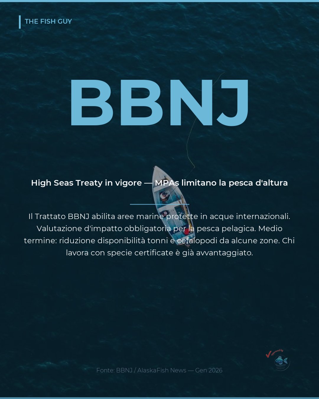 High Seas Treaty BBNJ in vigore: nuove MPAs limitano la pesca d'altura
