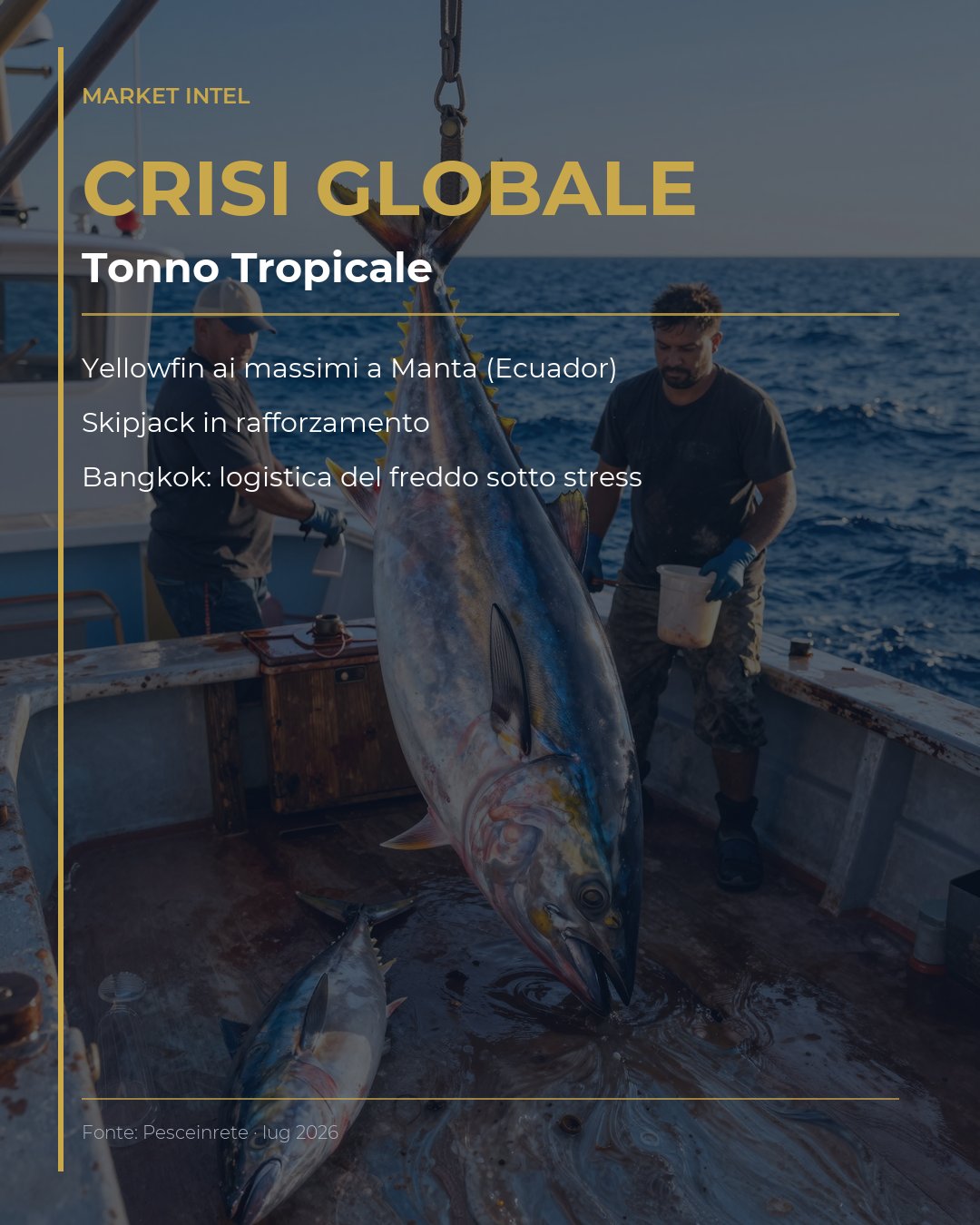 Crisi tonno tropicale: pressione sui costi delle conserve italiane