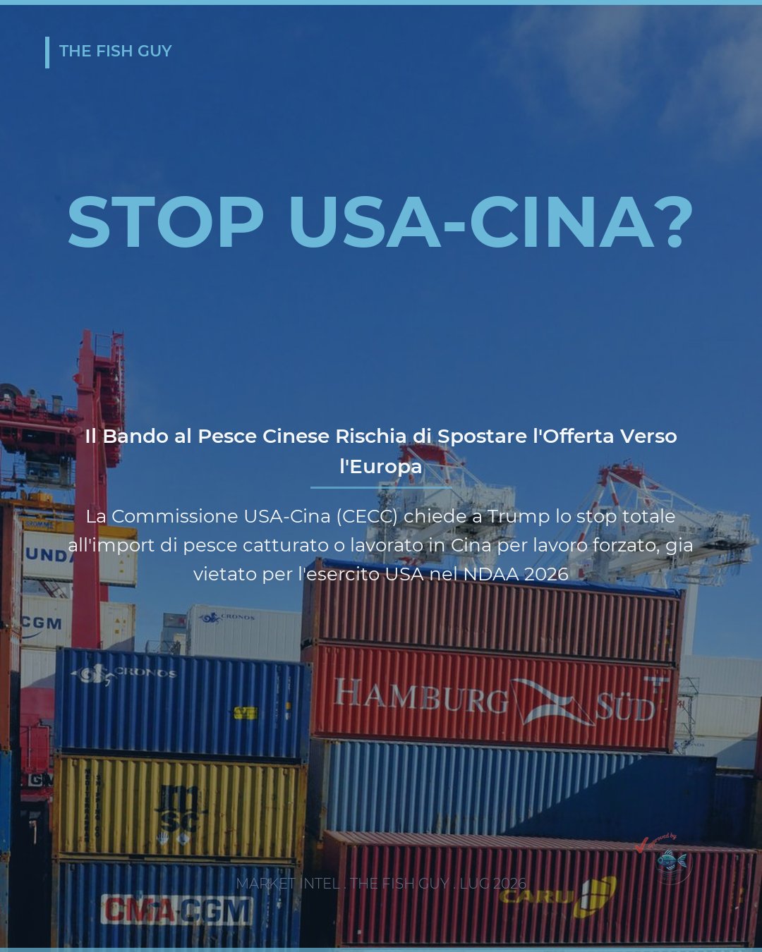 USA verso il bando del pesce cinese: rischio per l'Europa?