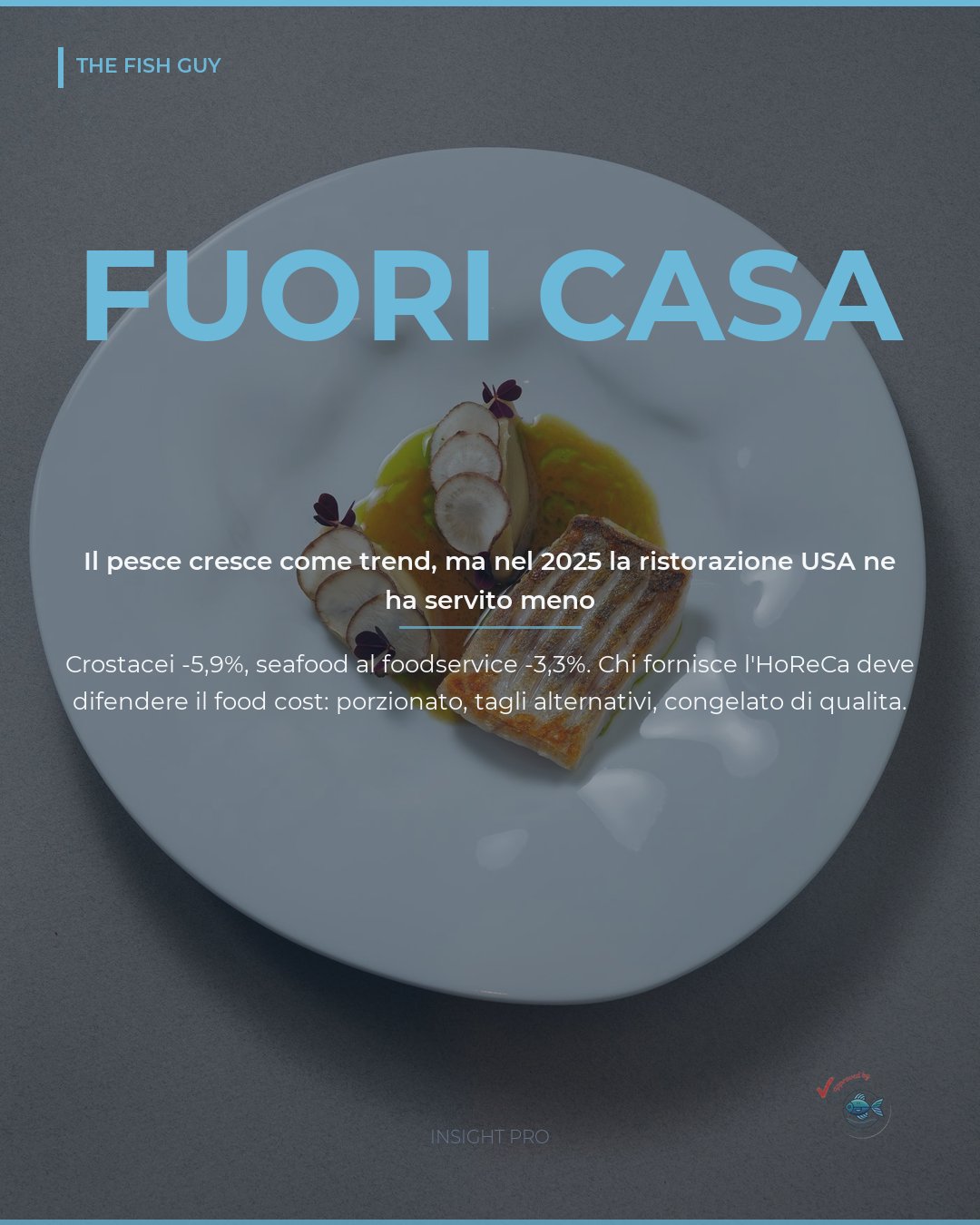 Pesce nel fuori casa: potenziale alto, porzioni servite in calo