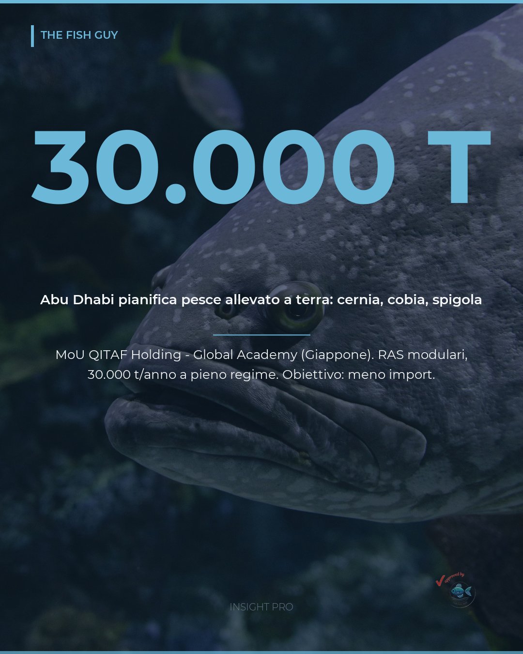 Abu Dhabi punta a 30.000 t di pesce allevato a terra